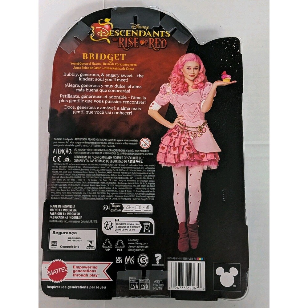 Disney Descendants The Rise Of Red, Bridget Young Queen of Hearts Doll - Picture 2 of 2